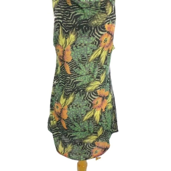 Silence + Noice Anthropologie Tropical Sequined Tank Top Jungle Animal sz Sm - Picture 3 of 13